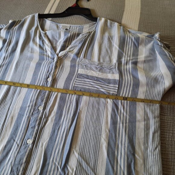 Mud Pie Beach Striped Slouchy Swim Coverup Tunic  - Size M - Picture 12 of 14